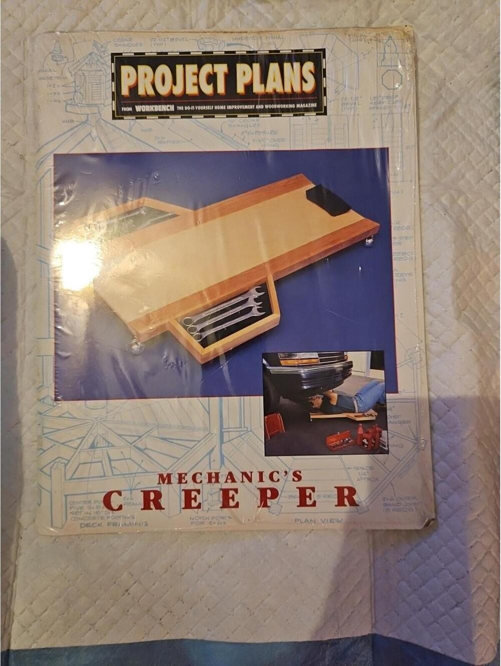 Project Plans Workbench Mechanic's  Creeper New In The Package - Vintage